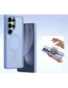 Etui z klapką Dux Ducis Lawa do Samsung Galaxy S25 Ultra z odłączanym portfelem magnetycznym niebieskie