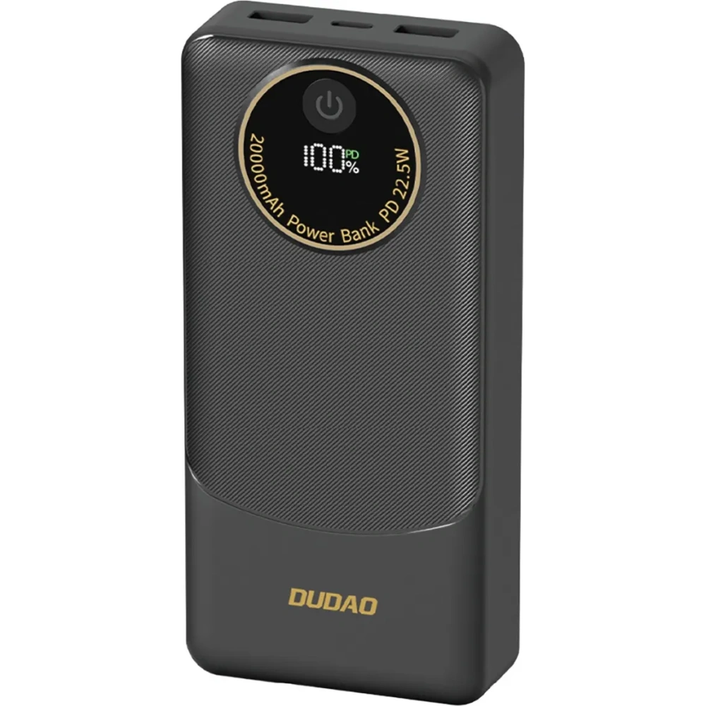 Powerbank Dudao K12Pro 22.5W PD 20000mAh USB-A, USB-C czarny