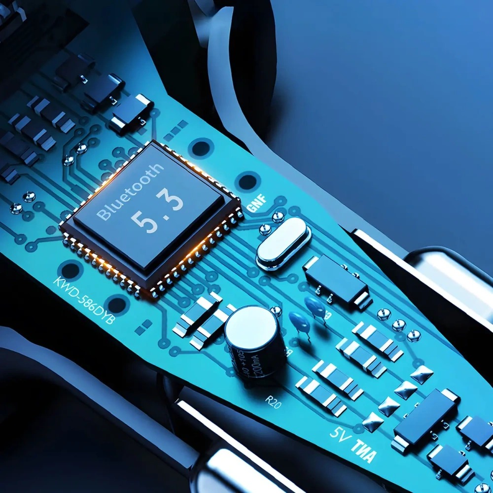 Transmiter Dudao R2 PRO+ 2xUSB-A, USB-C PD 25W Bluetooth 5.3 RGB czarno-srebrny