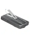 Powerbank bezprzewodowy Dudao K29 10000mAh PD 20W MagSafe z metalową obudową, podstawką i wbudowanymi kablami USB-C, Lightning szary