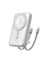 Powerbank bezprzewodowy Dudao K29 10000mAh PD 20W MagSafe z metalową obudową, podstawką i wbudowanymi kablami USB-C, Lightning srebrny