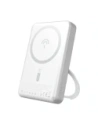 Powerbank bezprzewodowy Dudao K28 10000mAh PD 22.5W MagSafe z metalową obudową i pierścieniem-podstawką srebrny