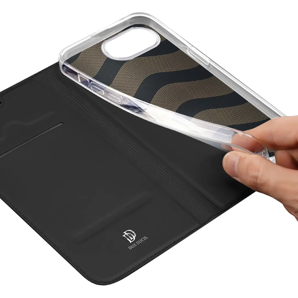 Etui z klapką Dux Ducis Skin Pro do Apple iPhone 16e czarne