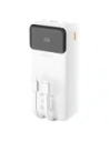 Powerbank Dudao K15MAX 30000mAh PD 22.5W z wbudowanymi kablami USB-C, Lightning biały