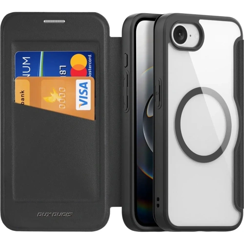 Etui z klapką Dux Ducis Skin X Pro z MagSafe na iPhone 16e czarne