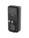 Powerbank Dudao K15MAX 30000mAh PD 22.5W z wbudowanymi kablami USB-C, Lightning czarny