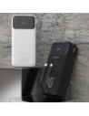 Powerbank Dudao K15MAX 30000mAh PD 22.5W z wbudowanymi kablami USB-C, Lightning czarny