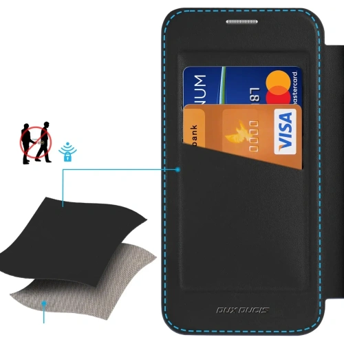 Etui z klapką Dux Ducis Skin X Pro z MagSafe na iPhone 16e czarne