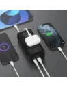 Powerbank Dudao K15MAX 30000mAh PD 22.5W z wbudowanymi kablami USB-C, Lightning czarny