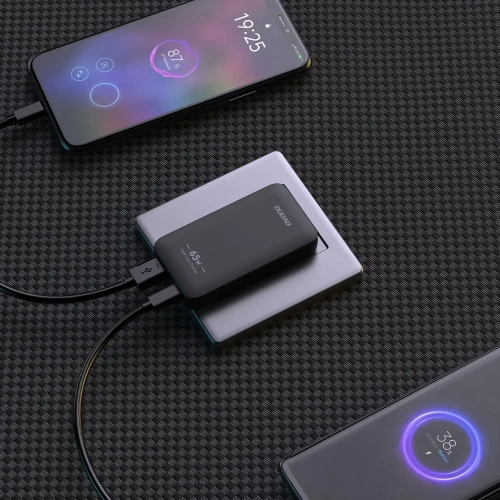 Ładowarka sieciowa podróżna GaN Dudao A65Q 65W USB-A / USB-C PD EU / US czarna