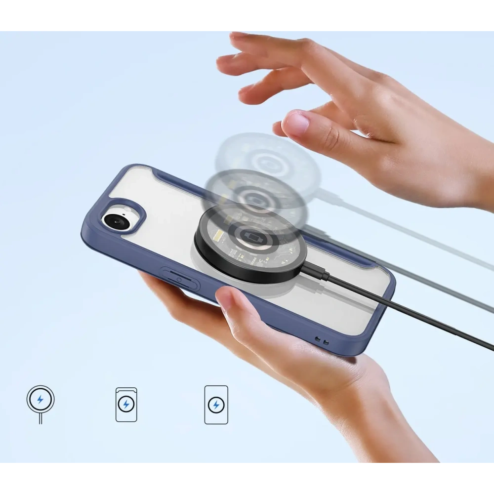 Etui z klapką Dux Ducis Skin X Pro z MagSafe na iPhone 16e niebieskie