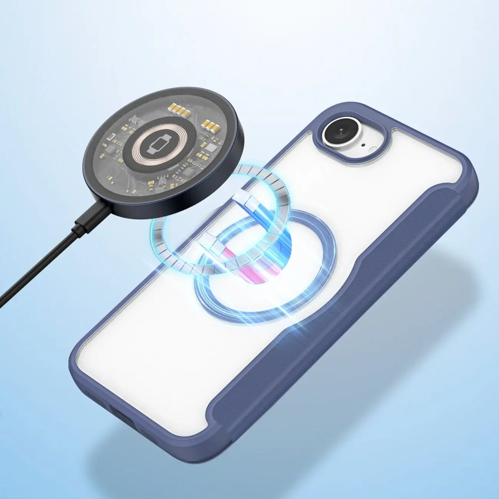 Etui z klapką Dux Ducis Skin X Pro z MagSafe na iPhone 16e niebieskie