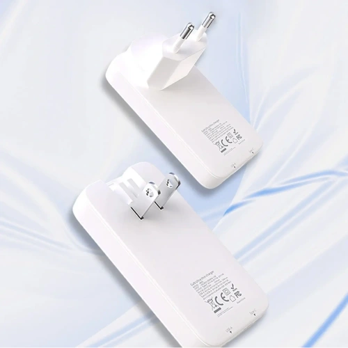 Ładowarka sieciowa podróżna GaN Dudao A65Q 65W USB-A / USB-C PD EU / US biała