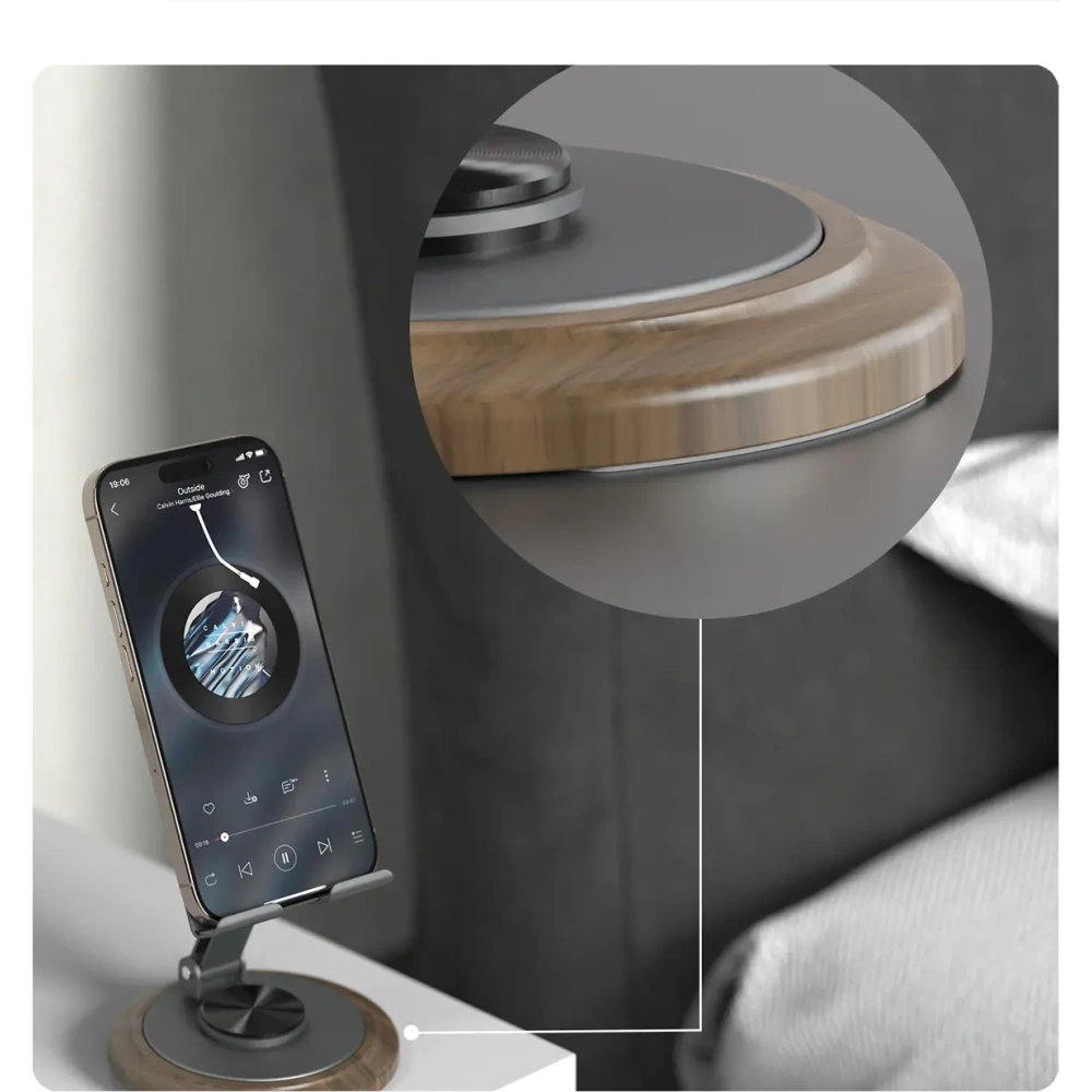 Podstawka do telefonu Dudao F17M 360° metalowa szara