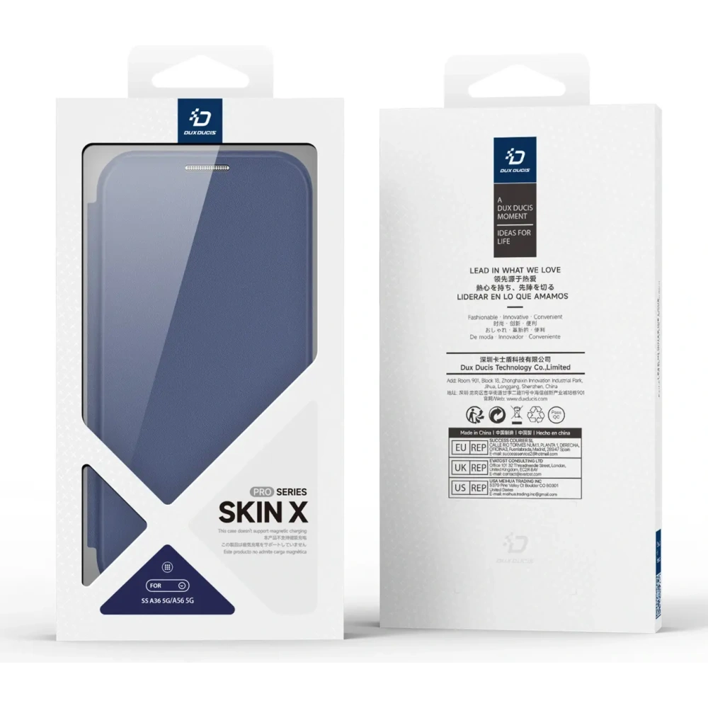 Etui z klapką Dux Ducis Skin X Pro do Samsung Galaxy A36 5G / A56 5G niebieskie