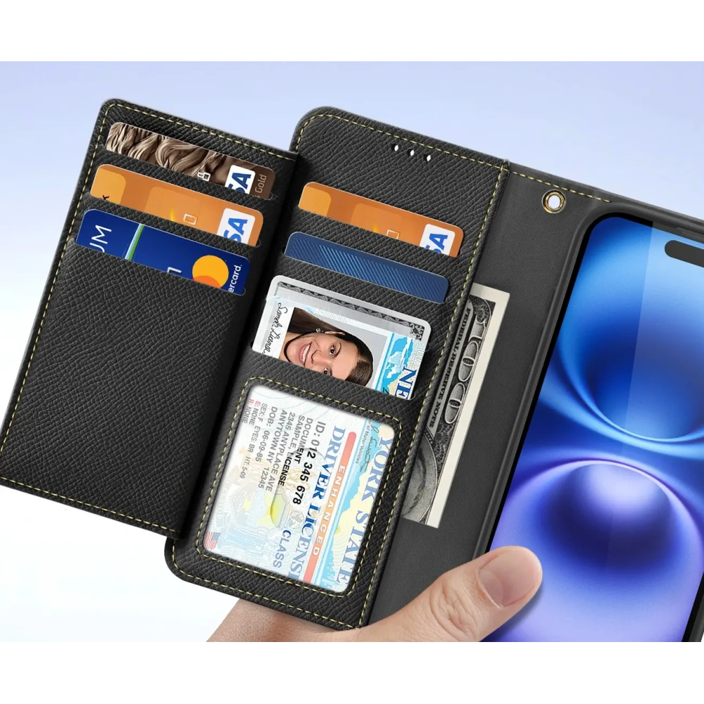 Etui z klapką Dux Ducis Lawa do Apple iPhone 16 czarne