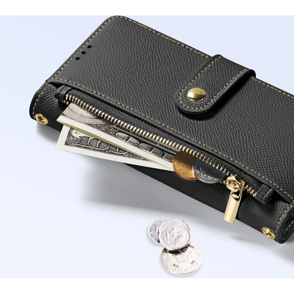 Etui z klapką Dux Ducis Lawa do Apple iPhone 16 czarne