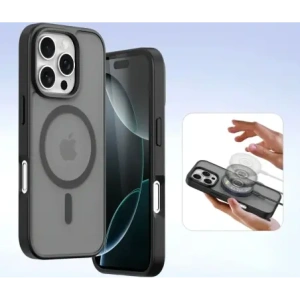 Etui z klapką Dux Ducis Lawa do Apple iPhone 16 Pro czarne
