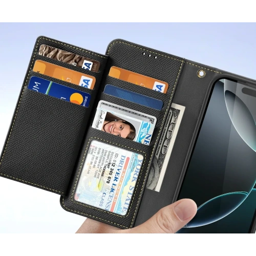Etui z klapką Dux Ducis Lawa do Apple iPhone 16 Pro czarne