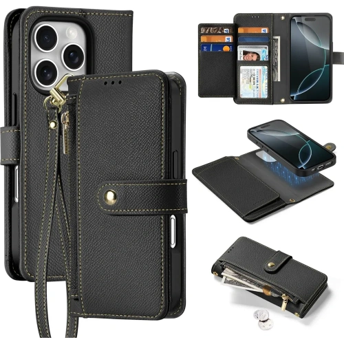 Etui z klapką Dux Ducis Lawa do Apple iPhone 16 Pro Max czarne