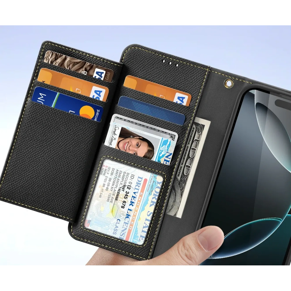 Etui z klapką Dux Ducis Lawa do Apple iPhone 16 Pro Max czarne