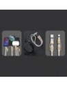 Kabel 4w1 ze smyczką Dudao L20MAX USB-A / USB-C 65W, USB-C / Lightning 27W PD QC 1.5m różowy