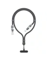 Kabel 4w1 ze smyczką Dudao L20MAX USB-A / USB-C 65W, USB-C / Lightning 27W PD QC 1.5m czarny