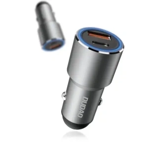 Ładowarka samochodowa Dudao R4PQ USB-A, USB-C Power Delivery Quick Charge 22.5W szary