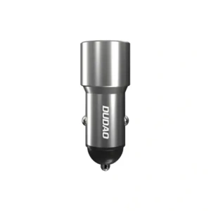 Ładowarka samochodowa Dudao R4PQ USB-A, USB-C Power Delivery Quick Charge 22.5W szary