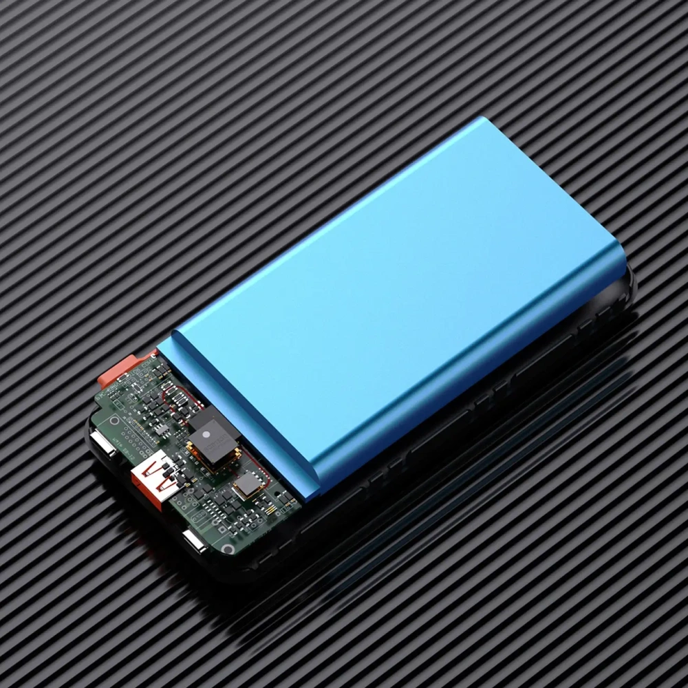 Powerbank Dudao K15Pro 20000mAh 22.5W PD USB-C / USB-A / wbudowane kable Lightning, USB-C czarny