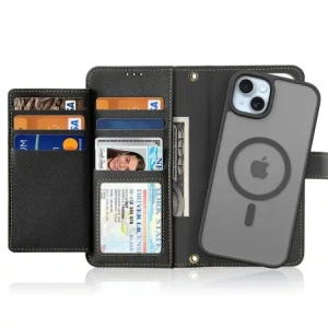 Etui z klapką Dux Ducis Lawa do Apple iPhone 15 czarne