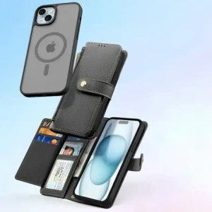 Etui z klapką Dux Ducis Lawa do Apple iPhone 15 czarne