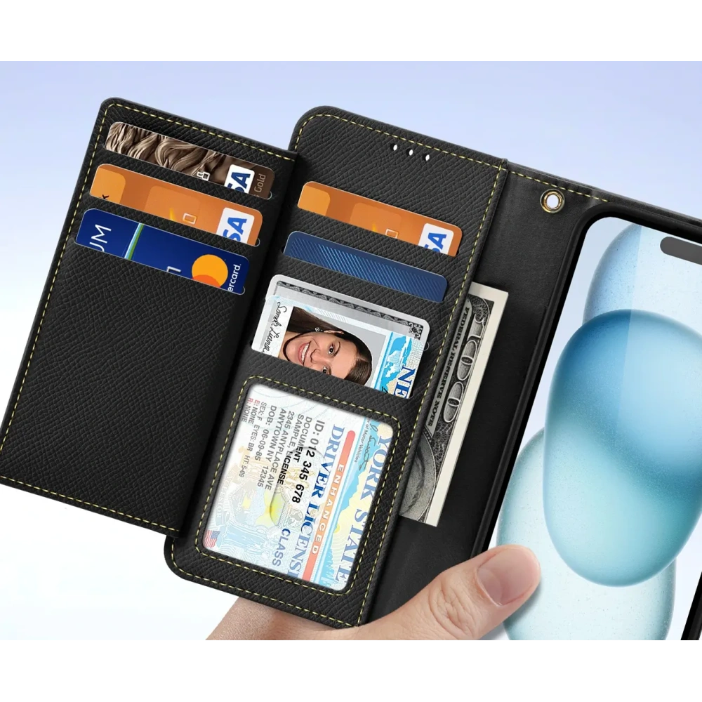 Etui z klapką Dux Ducis Lawa do Apple iPhone 15 czarne