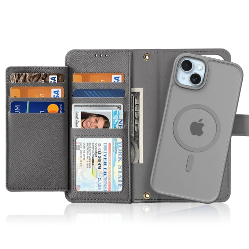 Etui z klapką Dux Ducis Lawa do Apple iPhone 15 szare