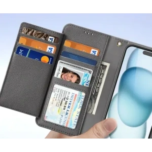 Etui z klapką Dux Ducis Lawa do Apple iPhone 15 szare