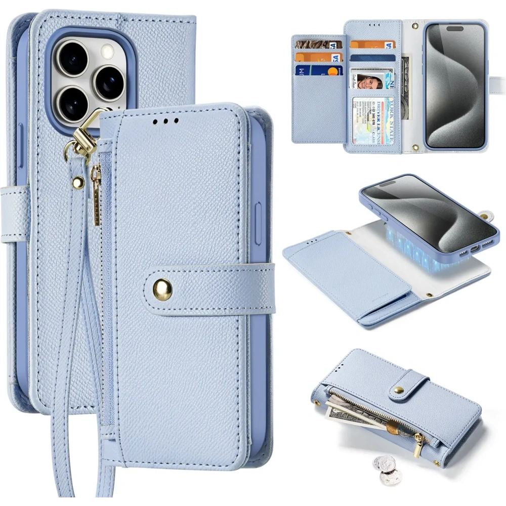 Etui z klapką Dux Ducis Lawa do Apple iPhone 15 niebieskie