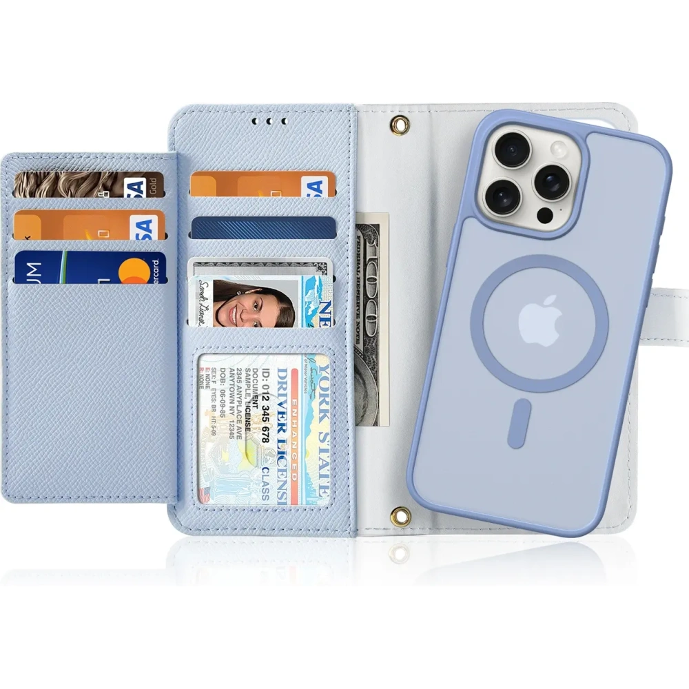 Etui z klapką Dux Ducis Lawa do Apple iPhone 15 niebieskie