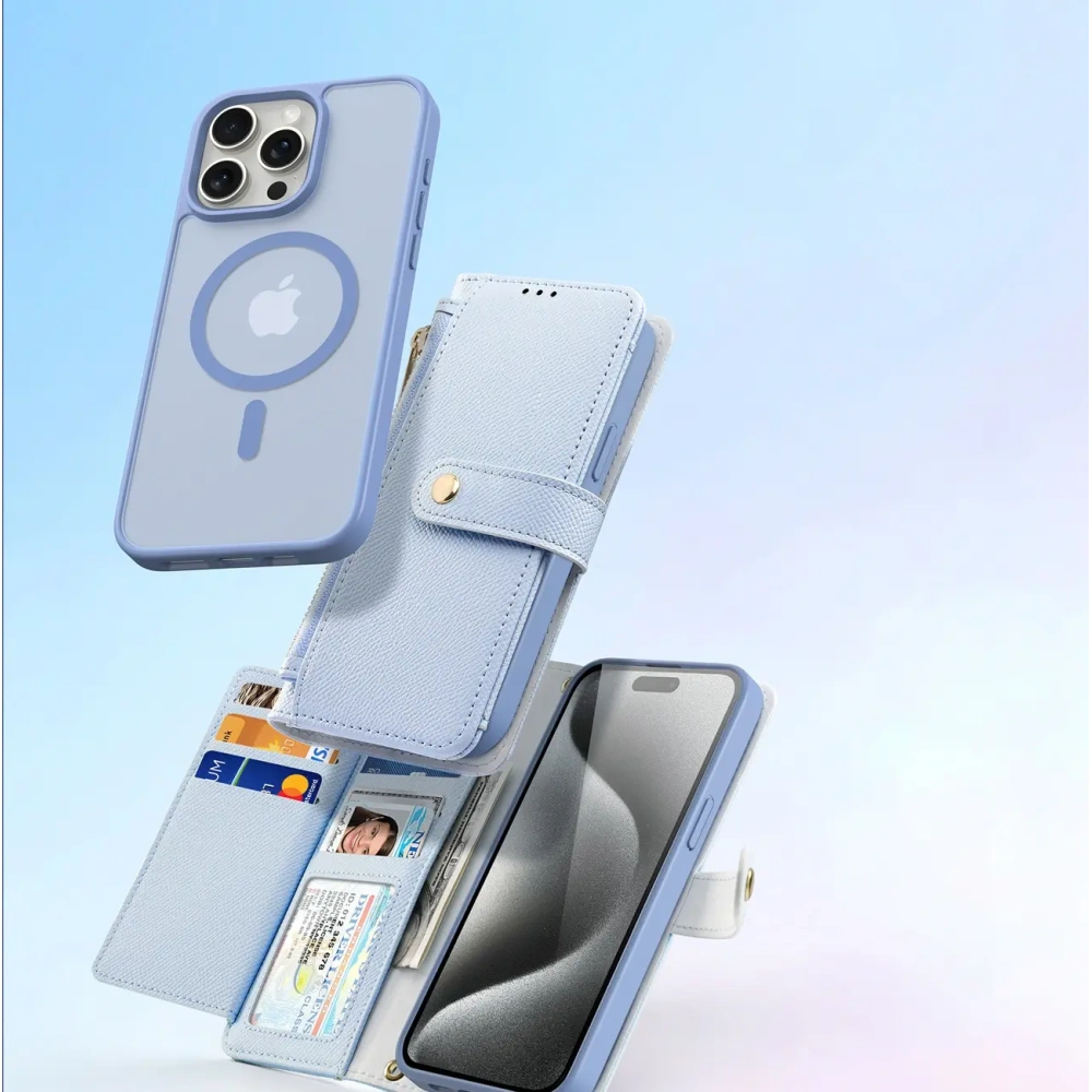 Etui z klapką Dux Ducis Lawa do Apple iPhone 15 niebieskie