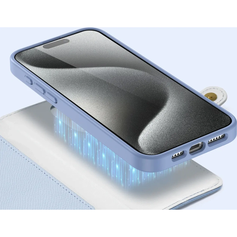 Etui z klapką Dux Ducis Lawa do Apple iPhone 15 niebieskie