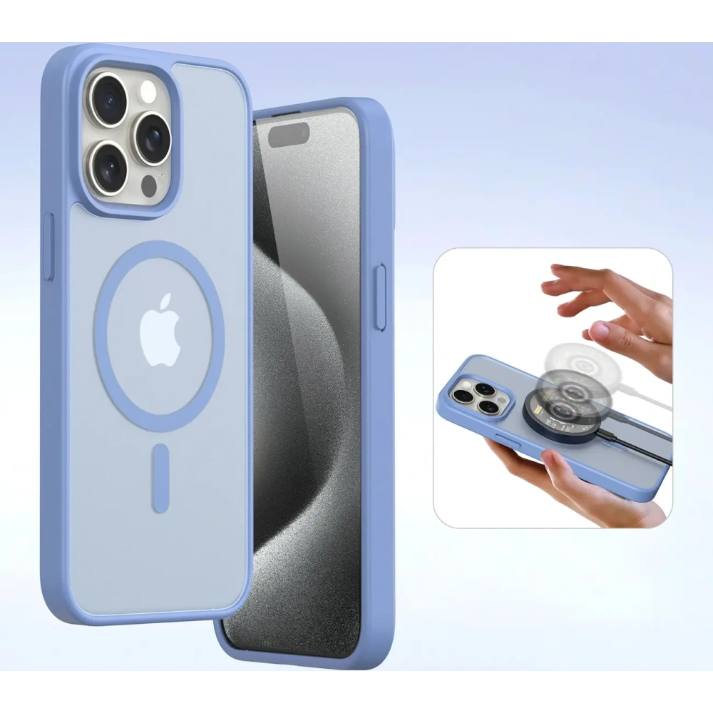 Etui z klapką Dux Ducis Lawa do Apple iPhone 15 niebieskie