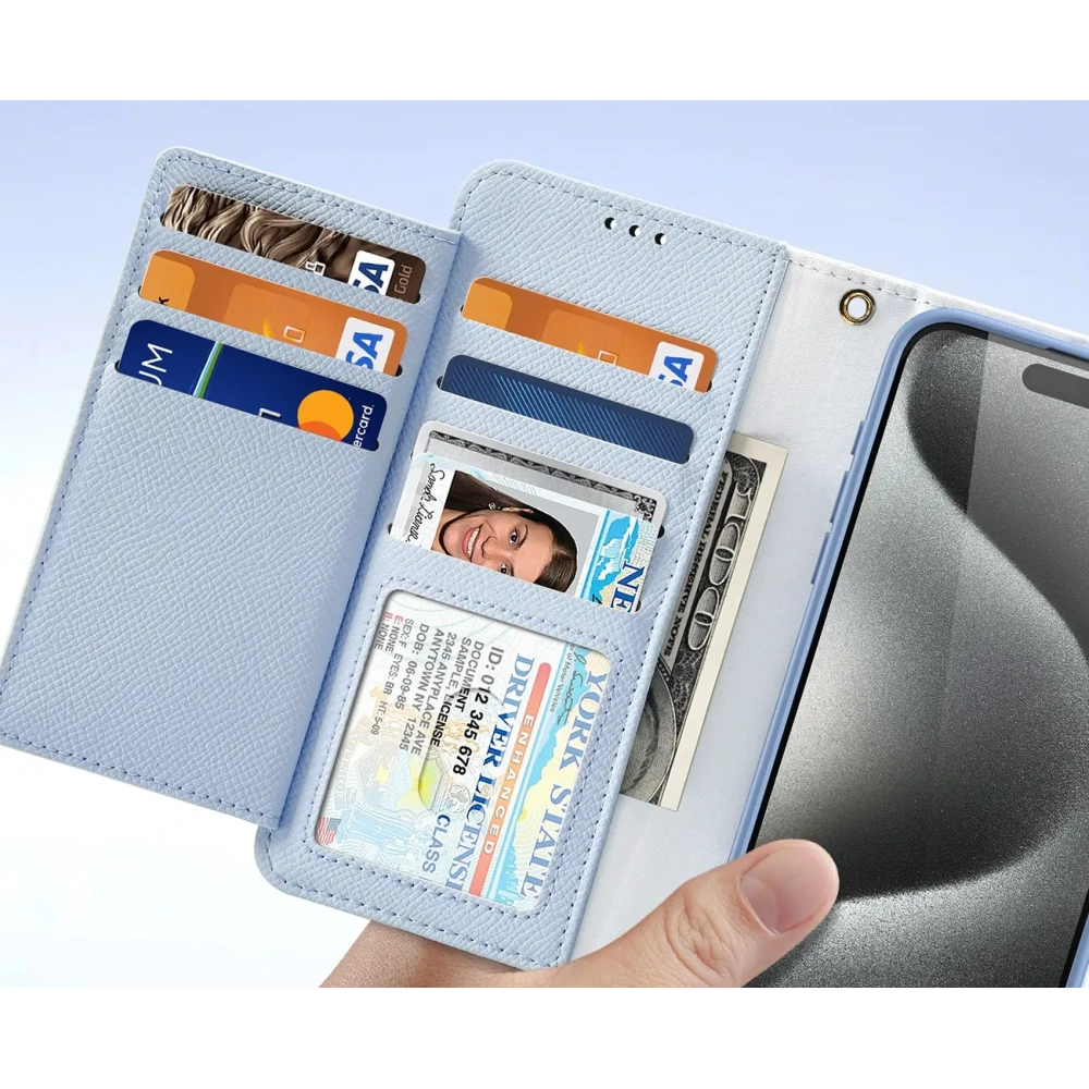 Etui z klapką Dux Ducis Lawa do Apple iPhone 15 niebieskie