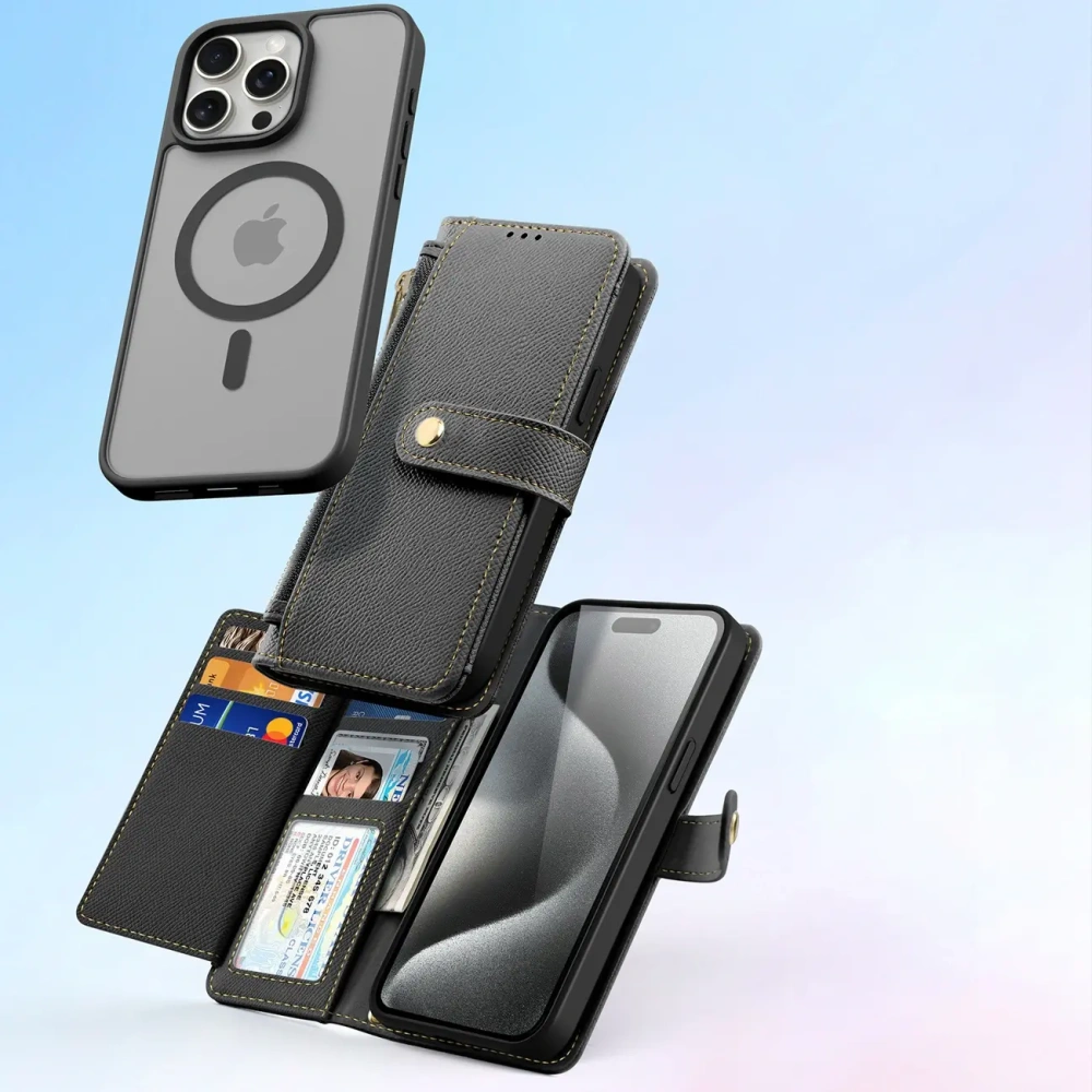 Etui z klapką Dux Ducis Lawa do Apple iPhone 15 Pro czarne