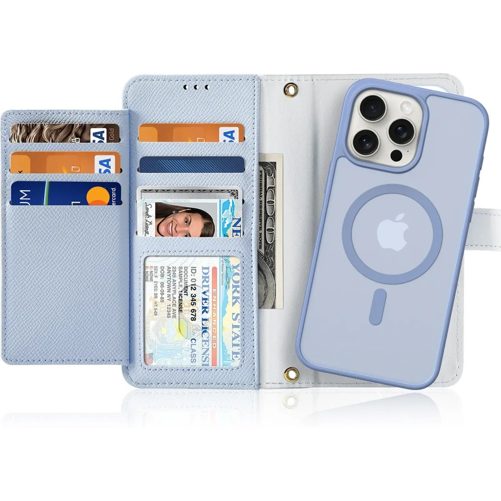 Etui z klapką Dux Ducis Lawa do Apple iPhone 15 Pro niebieskie