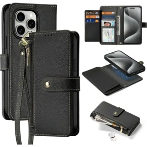 Etui z klapką Dux Ducis Lawa do Apple iPhone 15 Pro Max czarne
