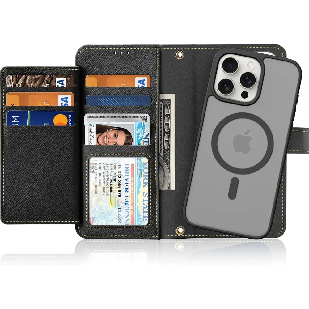 Etui z klapką Dux Ducis Lawa do Apple iPhone 15 Pro Max czarne