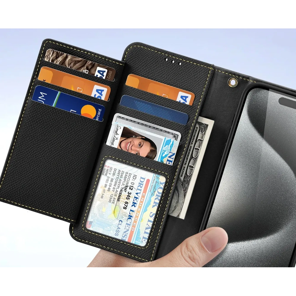 Etui z klapką Dux Ducis Lawa do Apple iPhone 15 Pro Max czarne