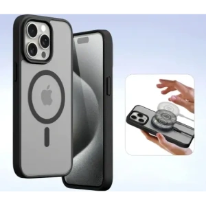 Etui z klapką Dux Ducis Lawa do Apple iPhone 15 Pro Max czarne