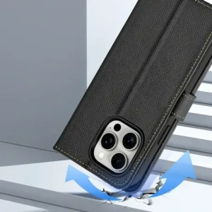 Etui z klapką Dux Ducis Lawa do Apple iPhone 15 Pro Max czarne