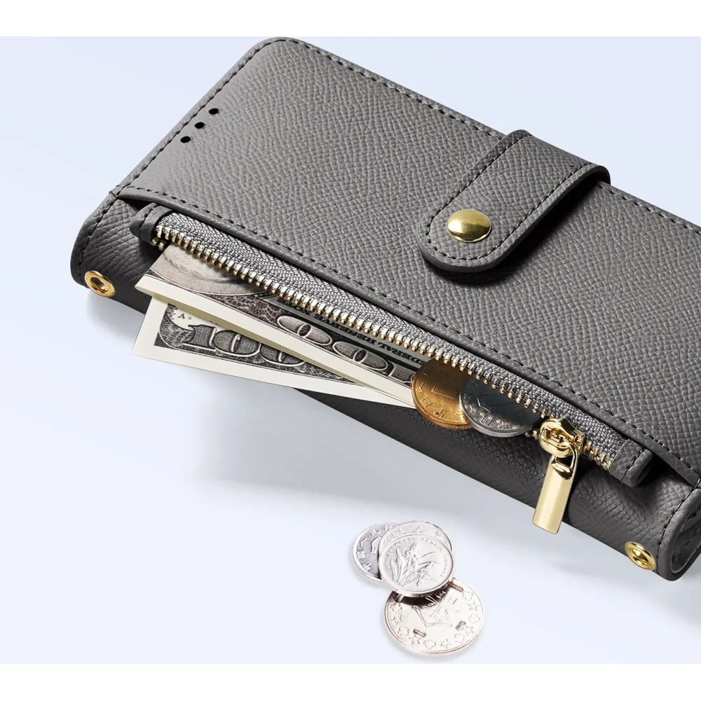 Etui z klapką Dux Ducis Lawa do Apple iPhone 15 Pro Max szare