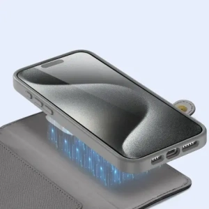 Etui z klapką Dux Ducis Lawa do Apple iPhone 15 Pro Max szare